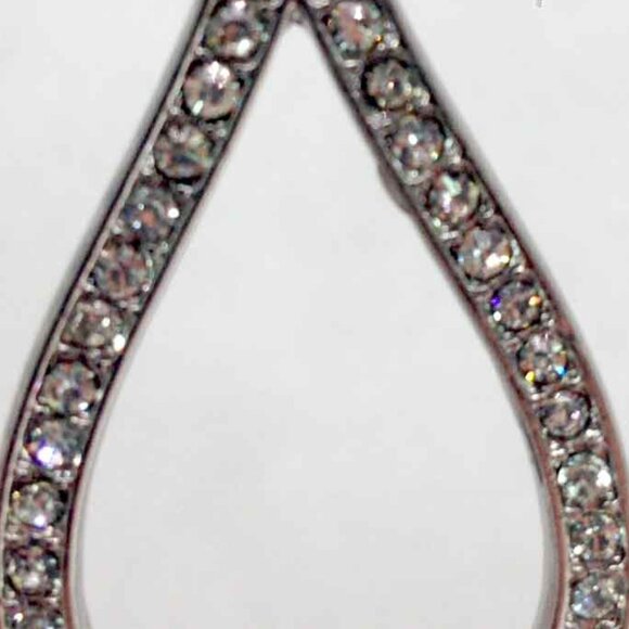 2 for $12 Target Silver rhinestone dangle fish hook earrings - Picture 3 of 3